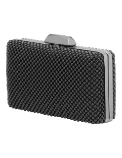 Olga Berg Natasha Black Ball Mesh Clutch OB5130 -Mocha shop 323136460 6 720x928