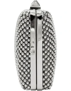 Olga Berg Natasha Silver Ball Mesh Clutch OB5130 -Mocha shop 323136550 6 720x928