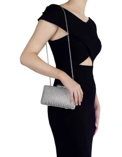 Olga Berg Natasha Silver Ball Mesh Clutch OB5130 -Mocha shop 323136550 7 720x928