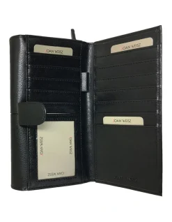 Joan Weisz Dakota Large Black Wallet -Mocha shop 371300590 3 720x928