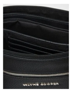 Wayne Cooper Black Multi Gusset Crossbody Bag -Mocha shop 471488410 4 720x928