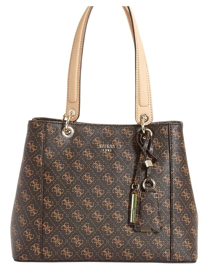 Guess Kamryn Brown Double Strap Tote Bag SG669136BRO 3 Guess Kamryn Brown Double Strap Tote Bag SG669136BRO