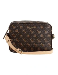 Guess Kamryn Brown Zip Top Crossbody Bag SG669112BRO