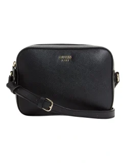 Guess Kamryn Black Zip Top Crossbody Bag VG669112BLA