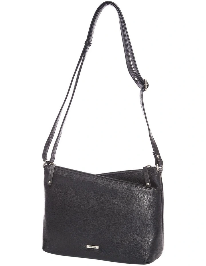 Joan Weisz Venture Black Zip Top Crossbody Bag JWL020 4 Joan Weisz Venture Black Zip Top Crossbody Bag JWL020 - Image 2