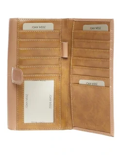 Joan Weisz Dakota Taupe Flap Over Wallet JWF044 -Mocha shop 624030220 3 720x928