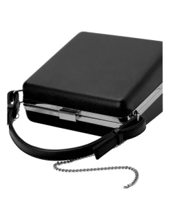 Olga Berg Ashley Black Top Handle Clutch OB4662 -Mocha shop 627232870 4 1 720x928