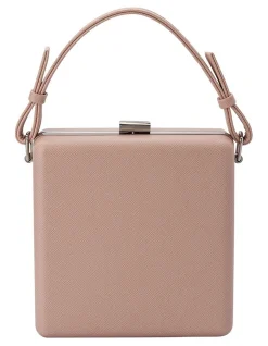 Olga Berg Ashley White Top Handle Clutch OB4662