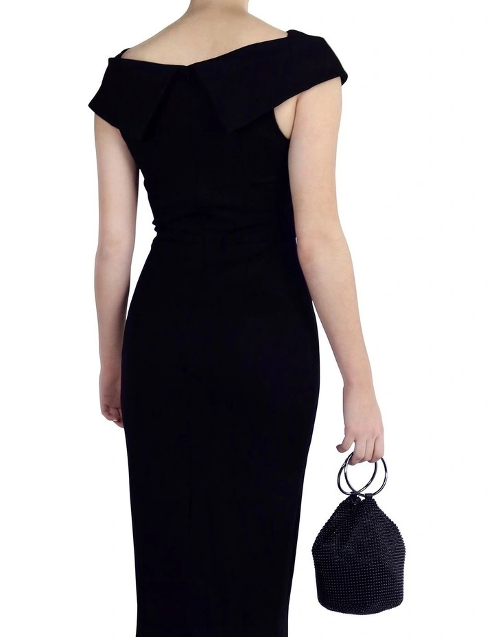 Olga Berg Bianca Black Top Handle Clutch OB5243 8 Olga Berg Bianca Black Top Handle Clutch OB5243 - Image 6