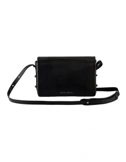 Status Anxiety Succumb Black Flap Over Crossbody Bag SA7641