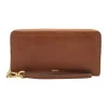 Fossil Logan Brown Zip Around Wallet -Mocha shop 637835140 1 1 720x928
