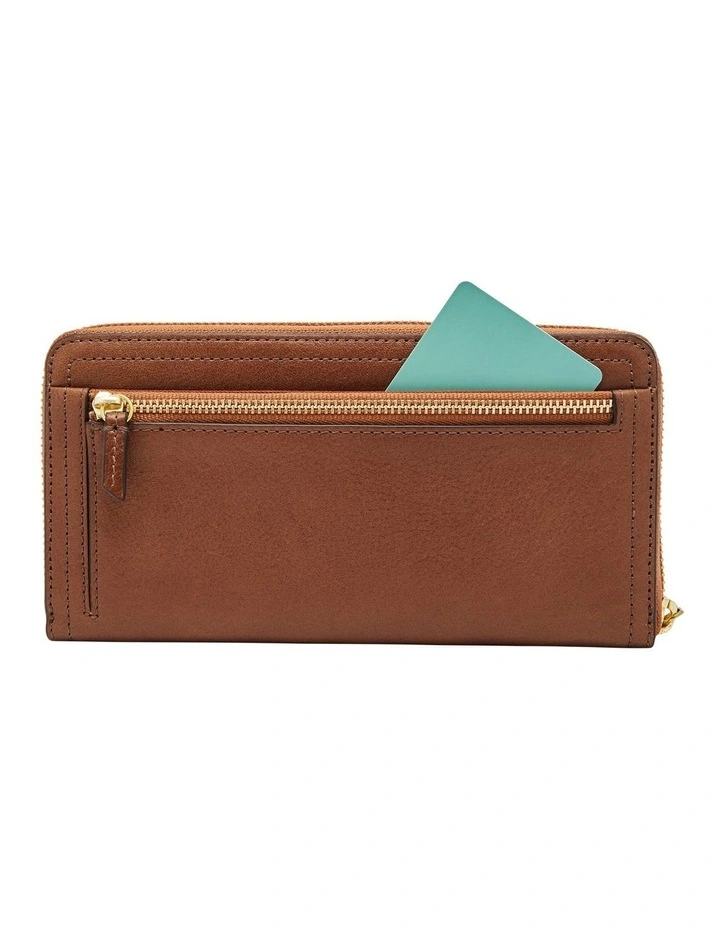Fossil Logan Brown Zip Around Wallet 5 Fossil Logan Brown Zip Around Wallet - Image 3
