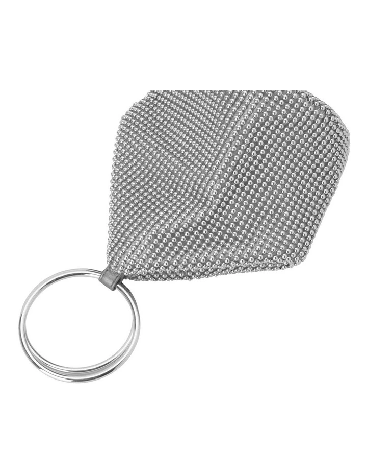 Olga Berg Bianca Silver Top Handle Clutch OB5243 6 Olga Berg Bianca Silver Top Handle Clutch OB5243 - Image 4