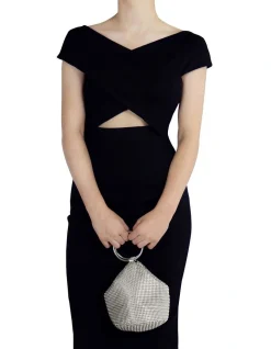 Olga Berg Bianca Silver Top Handle Clutch OB5243 15 Olga Berg Bianca Silver Top Handle Clutch OB5243 -Mocha shop 667307530 7 720x928