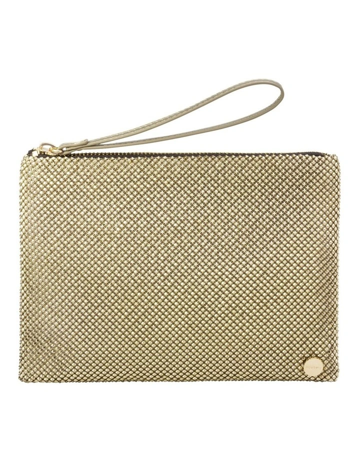Olga Berg Selena Gold Zip Top Clutch Bag OB5258 3 Olga Berg Selena Gold Zip Top Clutch Bag OB5258