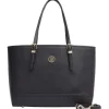Tommy Hilfiger Honey Medium Monogram Logo Tote Bag In Black -Mocha shop 727722190 1 720x928
