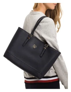 Tommy Hilfiger Honey Medium Monogram Logo Tote Bag In Navy 9 Tommy Hilfiger Honey Medium Monogram Logo Tote Bag In Navy -Mocha shop 727722280 4 720x928