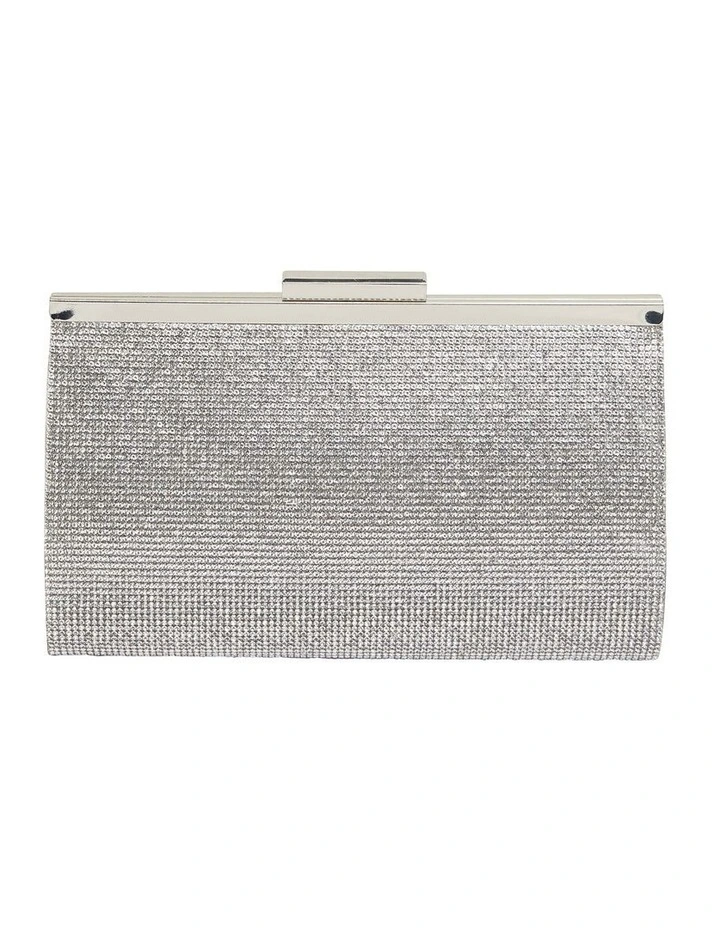 NINA Winslet Silver Beaded Clutch 3 NINA Winslet Silver Beaded Clutch