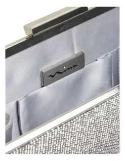 NINA Winslet Silver Beaded Clutch 7 NINA Winslet Silver Beaded Clutch -Mocha shop 740180890 3 720x928