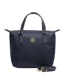 Tommy Hilfiger Poppy Small Zip Top Tote Bag In Navy AW0AW04361_413