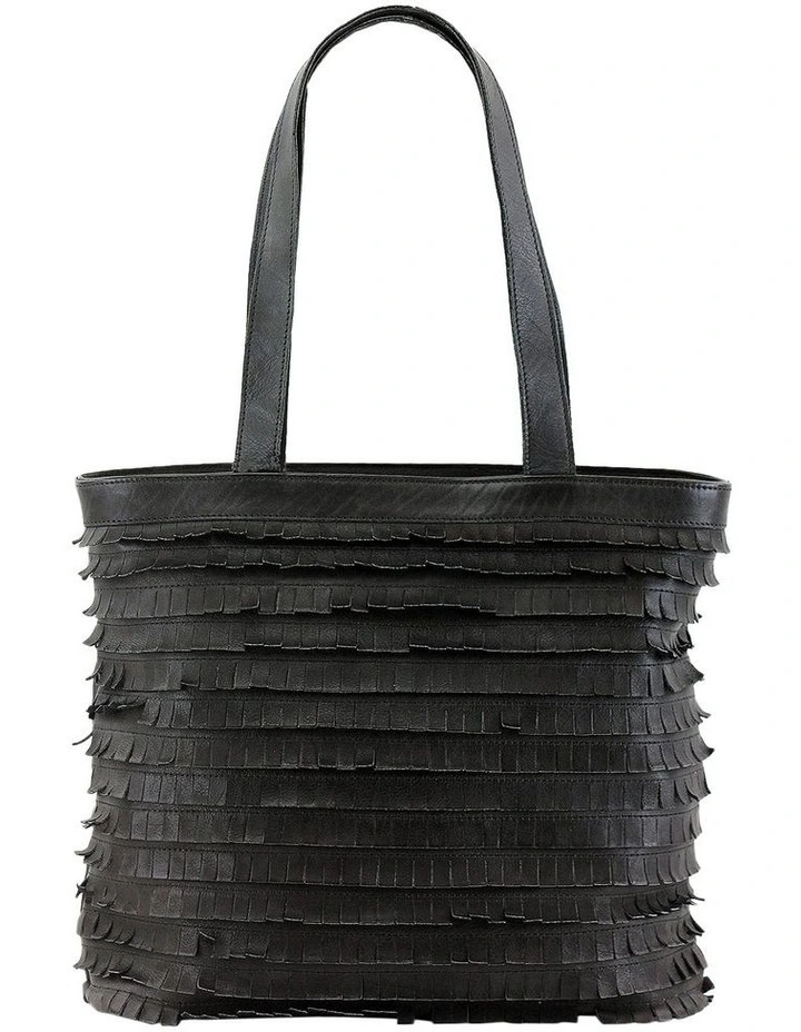 Prairie Fringe Black Double Handle Tote Bag 3 Prairie Fringe Black Double Handle Tote Bag