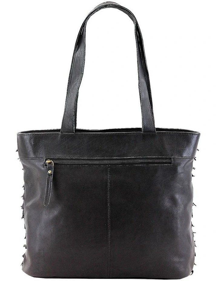 Prairie Fringe Black Double Handle Tote Bag 5 Prairie Fringe Black Double Handle Tote Bag - Image 3