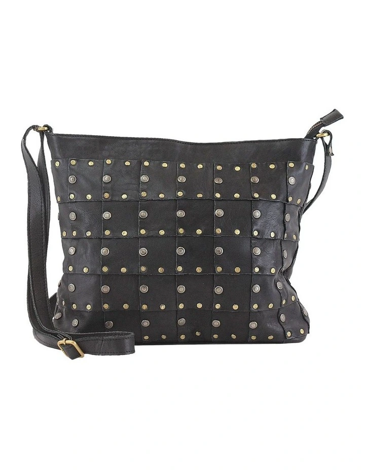 Prairie PRM206 Rivet Zip Top Crossbody Bag 3 Prairie PRM206 Rivet Zip Top Crossbody Bag
