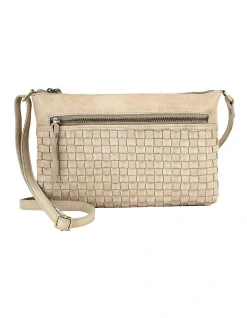Prairie PRM208 Weave Zip Top Crossbody Bag