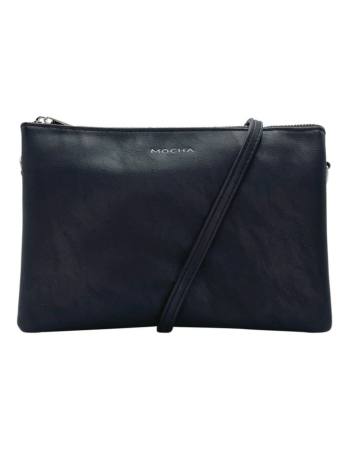 Mocha Triple Jessie Crossbody Bag Black/Silver 3 Mocha Triple Jessie Crossbody Bag Black/Silver