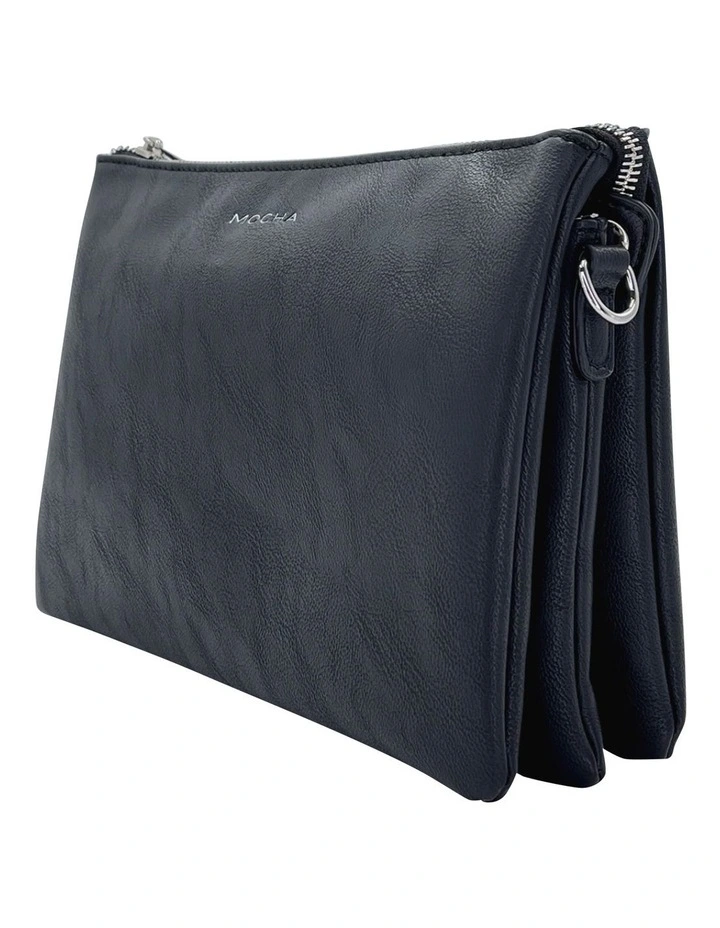 Mocha Triple Jessie Crossbody Bag Black/Silver 4 Mocha Triple Jessie Crossbody Bag Black/Silver - Image 2