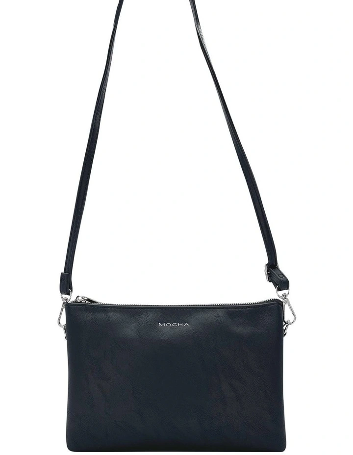Mocha Triple Jessie Crossbody Bag Black/Silver 6 Mocha Triple Jessie Crossbody Bag Black/Silver - Image 4