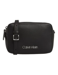 Calvin Klein Bax Black Zip Top Crossbody Bag K60K606759