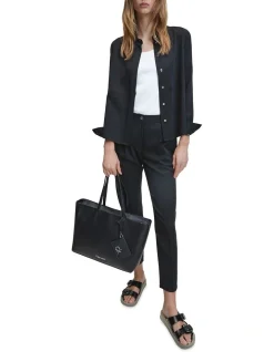 Calvin Klein Black Double Handle Tote Bag K60K606664_BAX -Mocha shop 799648390 4 720x928