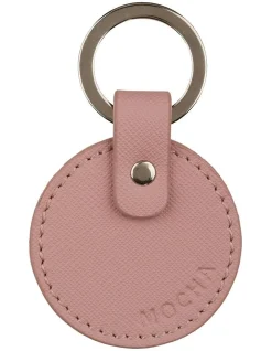 Mocha Jane Leather Key Ring Rose