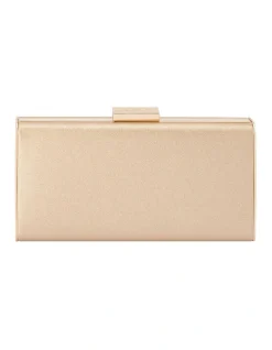 Olga Berg Precious Metallic Champagne Clutch Bag