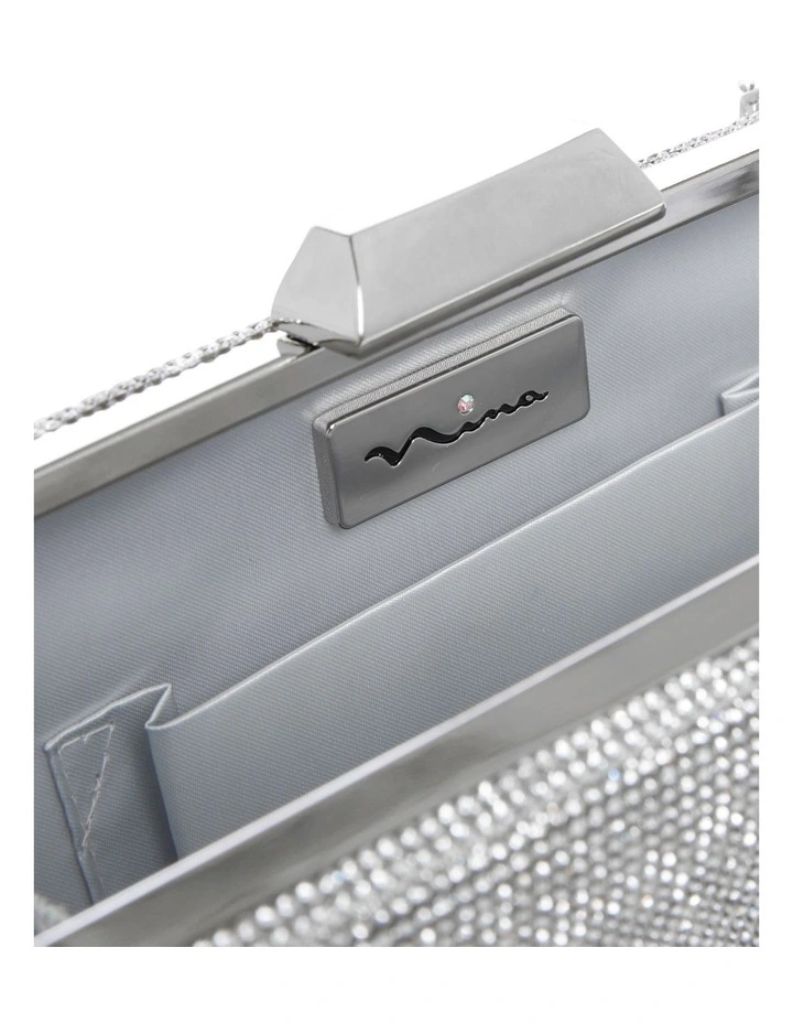 NINA Desyre Clutch Bag In Silver 4 NINA Desyre Clutch Bag In Silver - Image 2