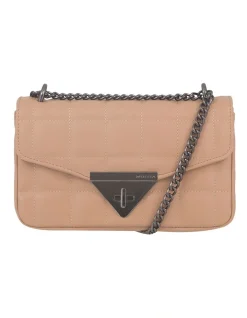 Mocha Vera Taupe Quilted Crossbody
