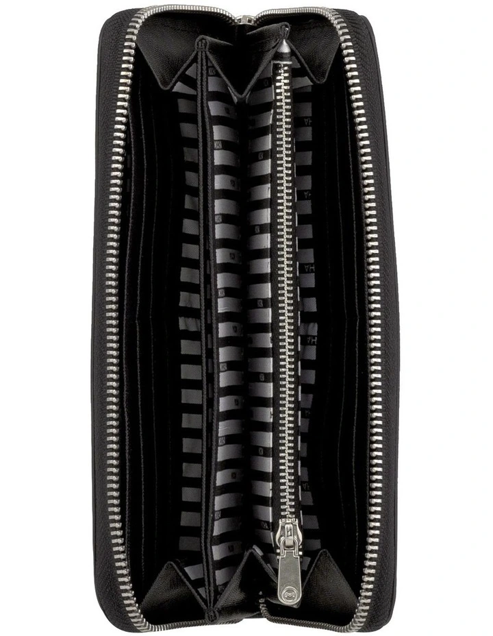 Mocha Kristi Leather Wallet Black/Silver 4 Mocha Kristi Leather Wallet Black/Silver - Image 2