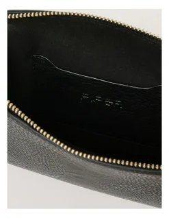 Piper Minna Black Zip Top Crossbody Bag -Mocha shop 859800790 4 720x928