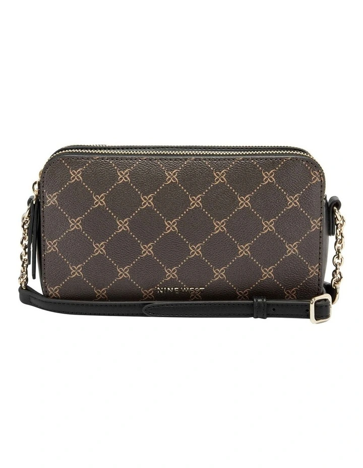 Nine West Penny Brown/Black Camera Crossbody Bag 3 Nine West Penny Brown/Black Camera Crossbody Bag