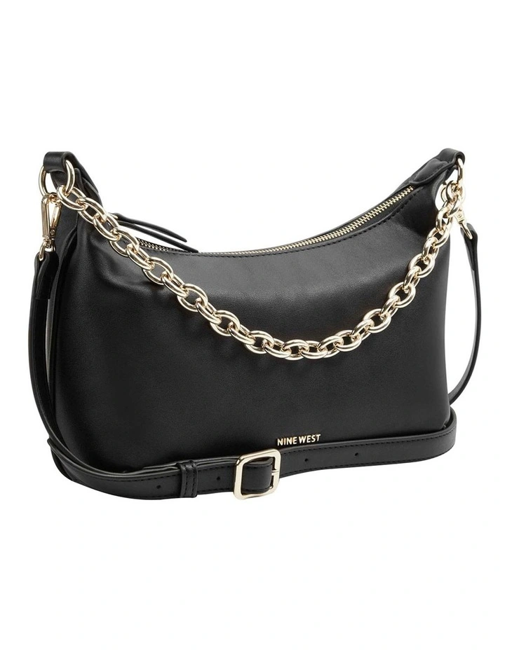 Nine West Ronnie Black Zip Top Shoulder Bag 5 Nine West Ronnie Black Zip Top Shoulder Bag - Image 3