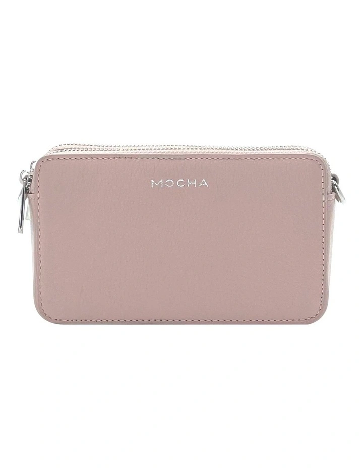 Mocha Mini Leather Chain Crossbody Bag Blush 4 Mocha Mini Leather Chain Crossbody Bag Blush - Image 2