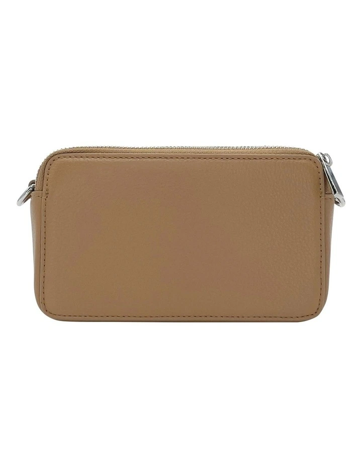 Mocha Mini Leather Chain Crossbody Bag Tan 4 Mocha Mini Leather Chain Crossbody Bag Tan - Image 2