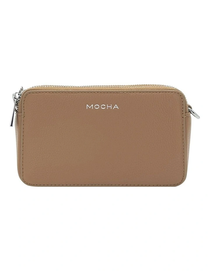 Mocha Mini Leather Chain Crossbody Bag Tan 5 Mocha Mini Leather Chain Crossbody Bag Tan - Image 3