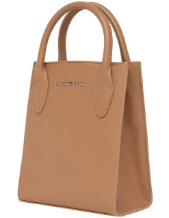 Mocha Petite Tan Leather Tote Bag -Mocha shop 860779720 4 720x928