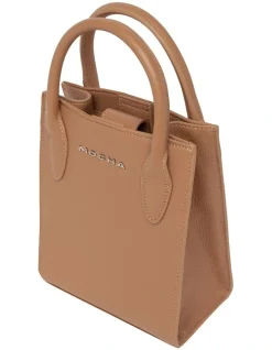 Mocha Petite Tan Leather Tote Bag -Mocha shop 860779720 6 720x928