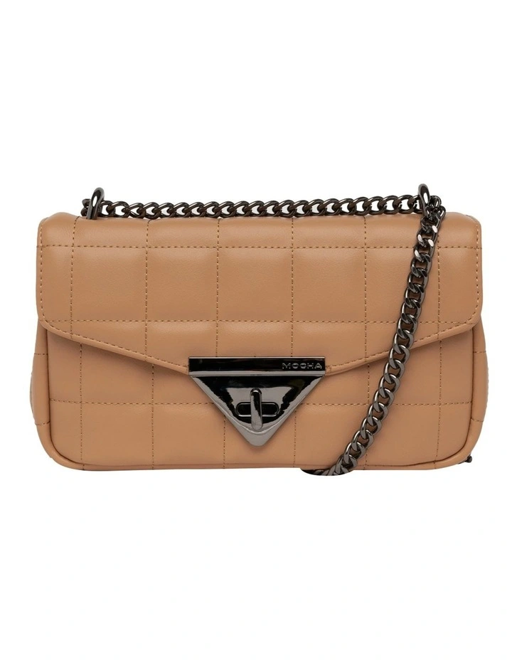Mocha Vera Tan Quilted Crossbody Bag 3 Mocha Vera Tan Quilted Crossbody Bag