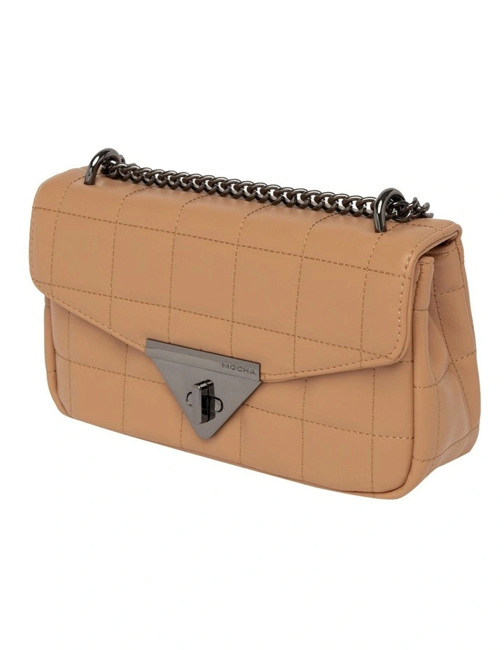 Mocha Vera Tan Quilted Crossbody Bag 7 Mocha Vera Tan Quilted Crossbody Bag - Image 5
