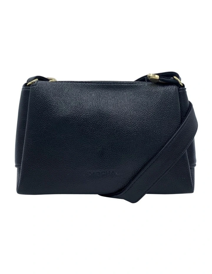 Mocha Audrey Leather Crossbody Bag Black 3 Mocha Audrey Leather Crossbody Bag Black