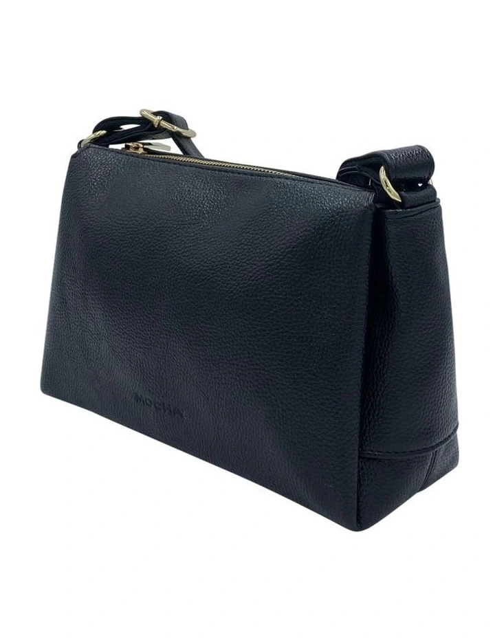 Mocha Audrey Leather Crossbody Bag Black 4 Mocha Audrey Leather Crossbody Bag Black - Image 2